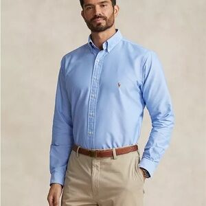 Ralph Lauren Classic Fit Blue Long Sleeve Button Down Shirt